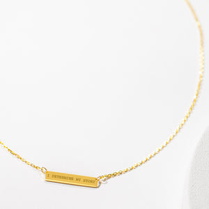 Engraved Bar Pendant: